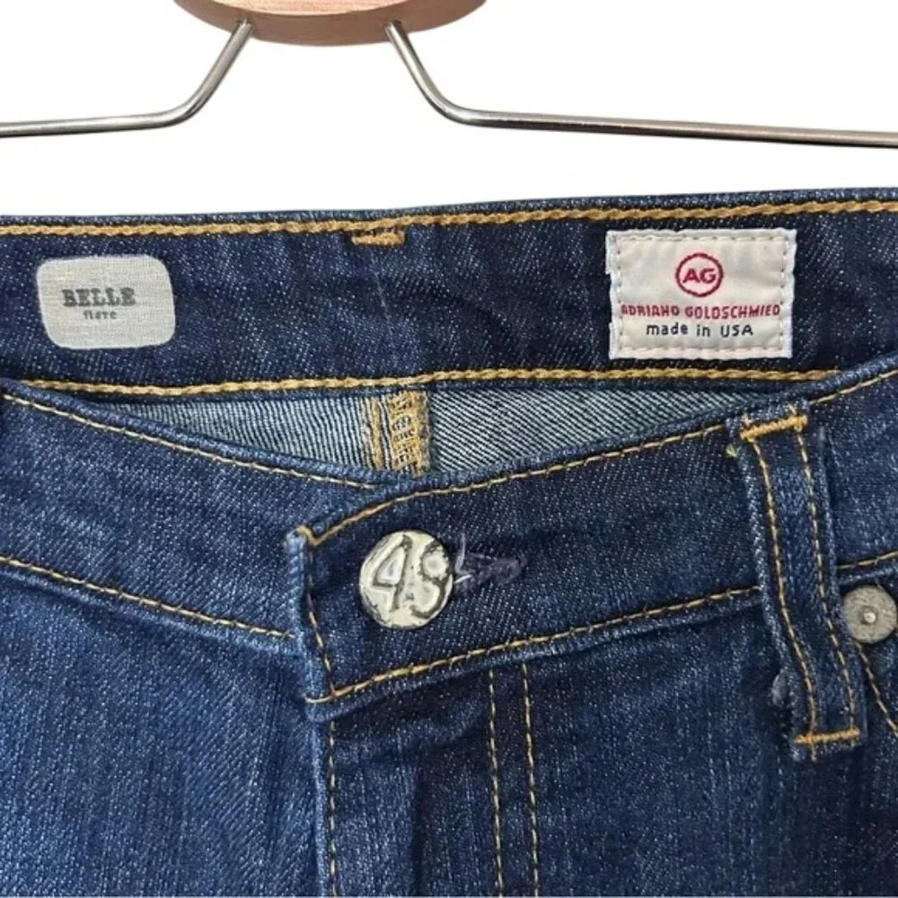 AG Adriano Goldschmied Women's Flare Jeans - Dark Blue - Picture 6 of 11